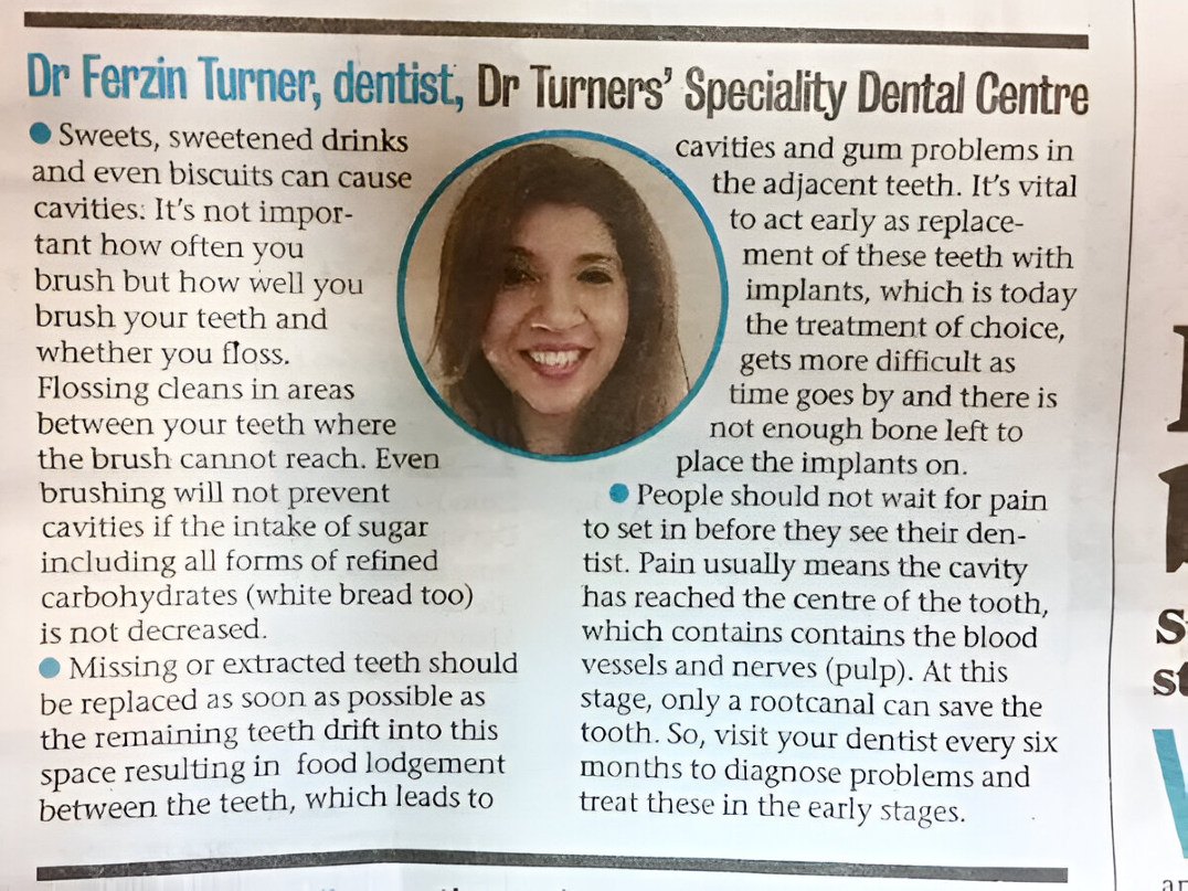 Article on cavities and gums